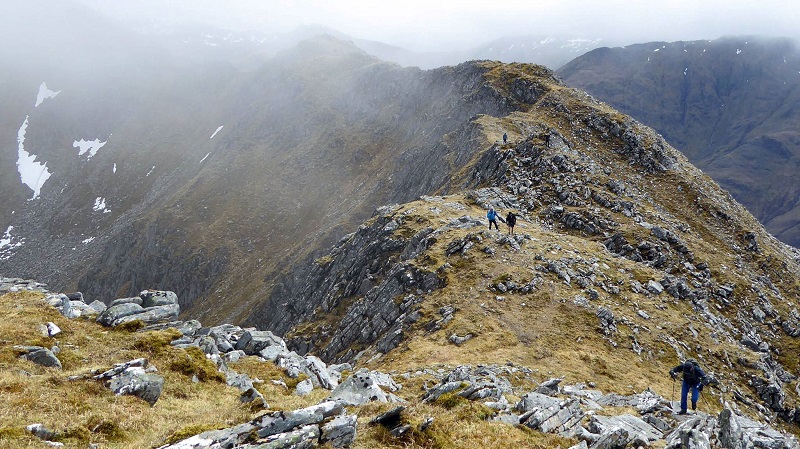 On the way up Meall an Fhuariasn Mhoir. Photo by Ed Bramley